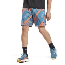 Reebok Speed 3.0 AOP Shorts, Steely Blue 